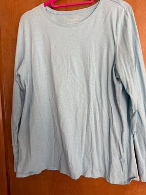 J. Jill Light Blue Long Sleeve Tee